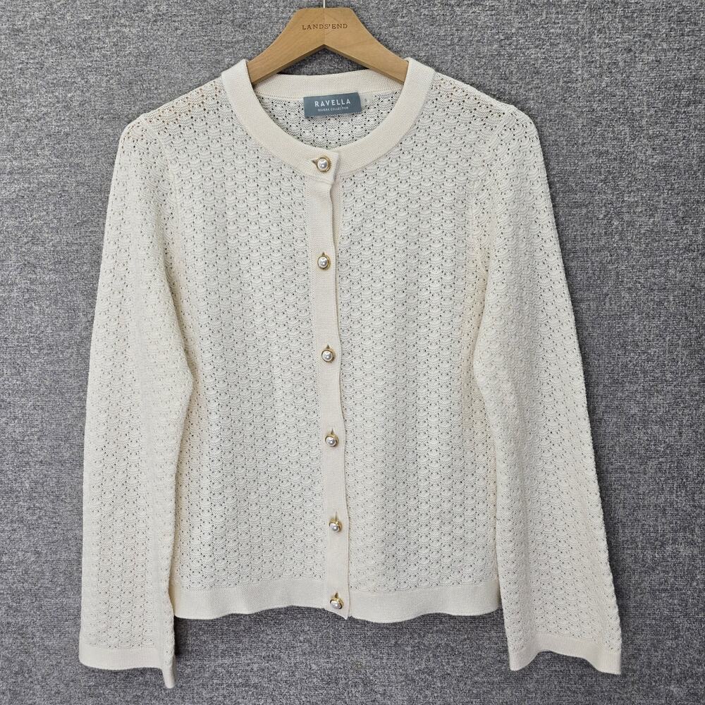 RAVELLA  SHELLY CARDIGAN  SILK CASHMERE, SIZE S